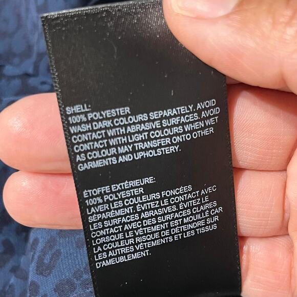 Whistles Women's Blue Animal Jacquard Leopard Balloon Sleeve Blouse Size 4 - Picture 5 of 7